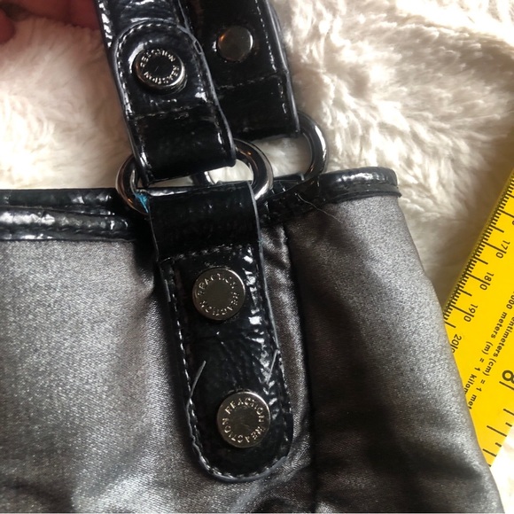 Kenneth Cole Reaction satchel bag metallic look fabric - Picture 6 of 14